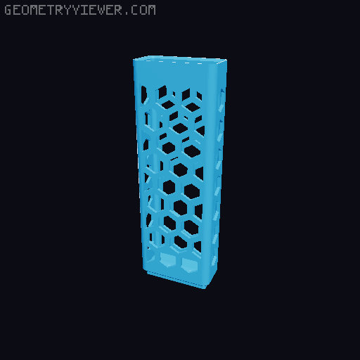 Gridfinity Hex Bins Light all sizes 3D model thumbnail