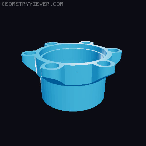 2-1/2" - 63mm / 64mm Magnetic Dust Collection Connectors / Fittings 3D model thumbnail