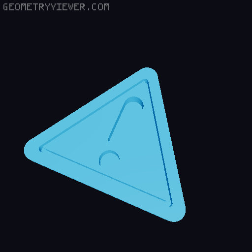 Voron Warning Sign 3D model thumbnail