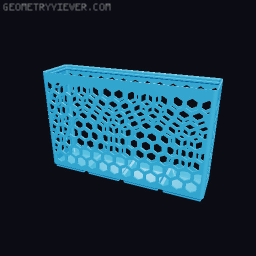 Gridfinity Hex Bins Light all sizes 3D model thumbnail