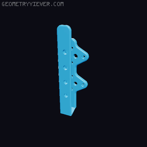 Rugged Underdesk Laptop Mount 3D model thumbnail