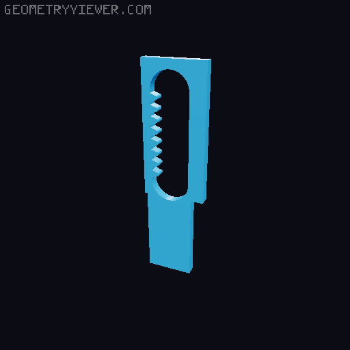 Radius gauge 0-50mm 3D model thumbnail