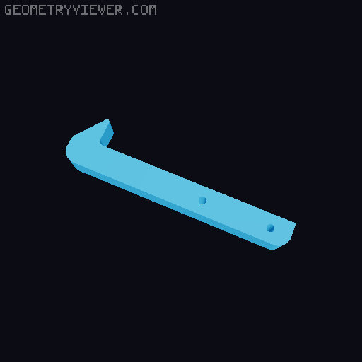 Self releasing geared clamp hook for towels 3D model thumbnail