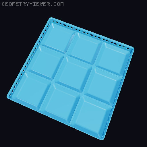 Gridfinity Hex Bins Light all sizes 3D model thumbnail
