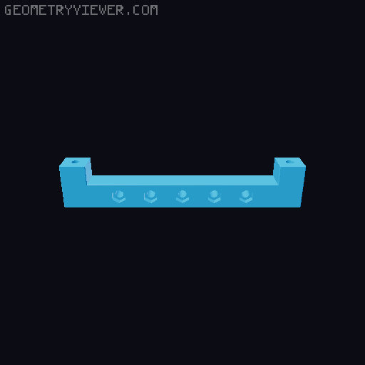 3D printable rack - Handles and Footer for Printable Skadis Mount 3D model thumbnail