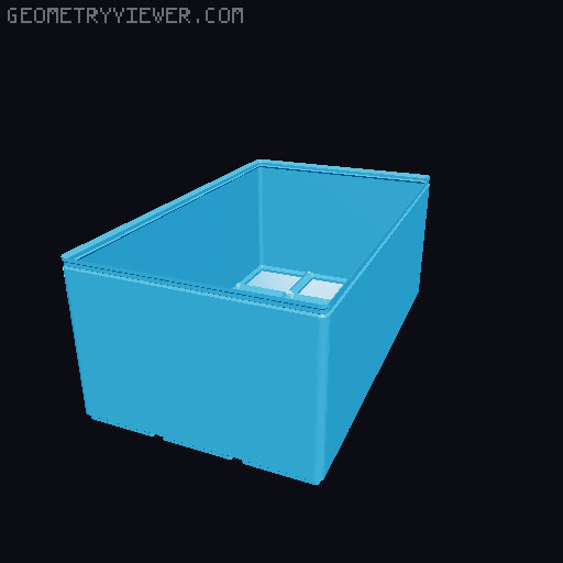 Gridfinity Box (Quick print, lite version, less filament!) 3D model thumbnail