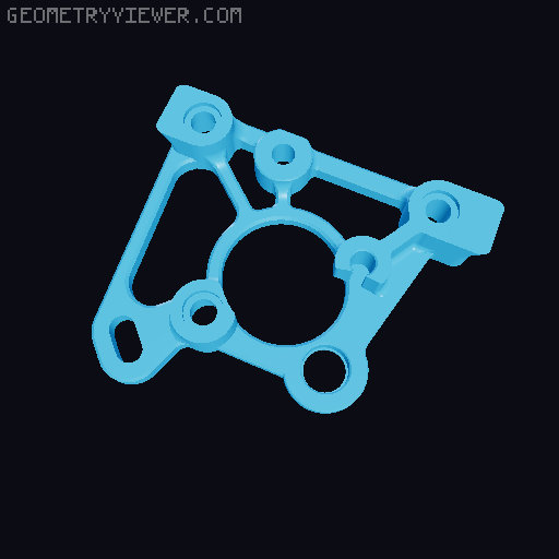 ProtoXtruder 2.0 Skeletonised front and rigid back 3D model thumbnail