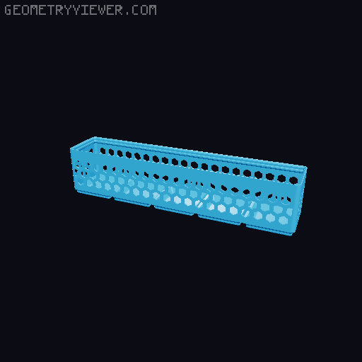 Gridfinity Hex Bins Light all sizes 3D model thumbnail