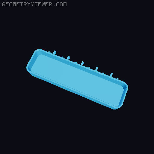 Tray for IKEA SKADIS 3D model thumbnail