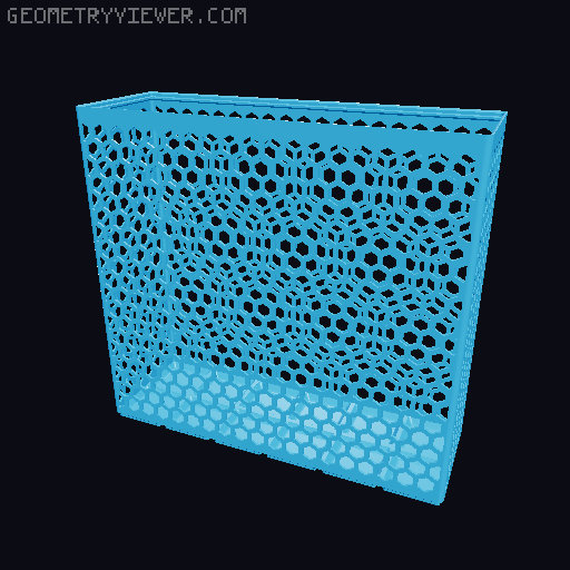 Gridfinity Hex Bins Light all sizes 3D model thumbnail