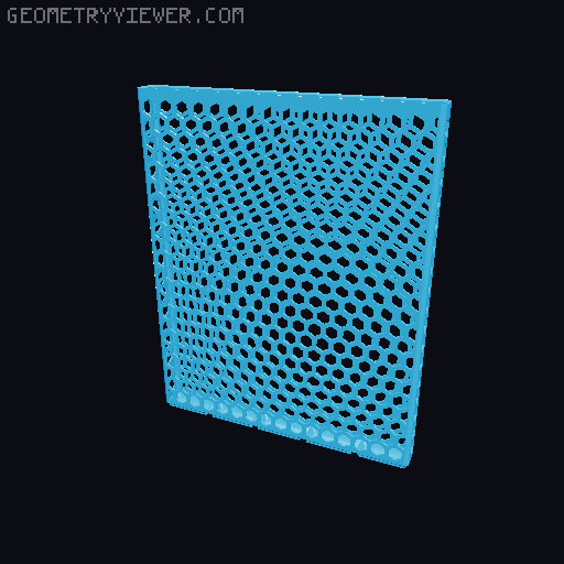 Gridfinity Hex Bins Light all sizes 3D model thumbnail