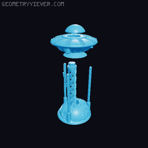 UFO abduction Illusion multi toy 3D model thumbnail
