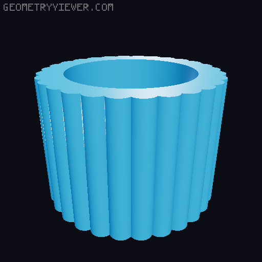 Succulent Plant Pots 3D model thumbnail