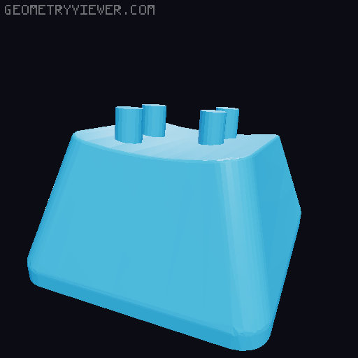 Keycaps with Braille 3D model thumbnail