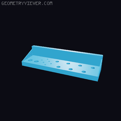 Universal Peg Board Peg System - Screwdriver Holder 3D model thumbnail