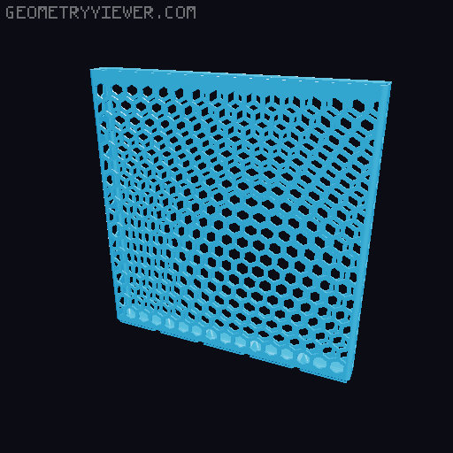 Gridfinity Hex Bins Light all sizes 3D model thumbnail