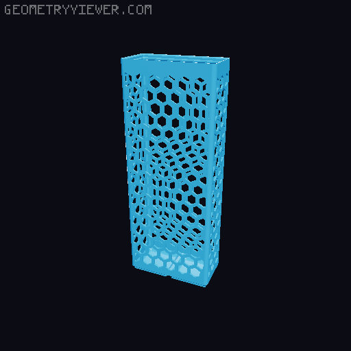Gridfinity Hex Bins Light all sizes 3D model thumbnail