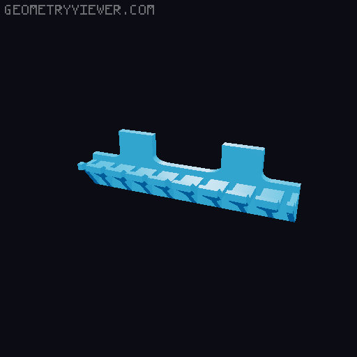 Combination Wrench Peglock Pegboard Holder, Reduced 3D model thumbnail