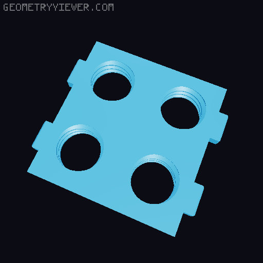 DDD Printable Wall Control System 3D model thumbnail