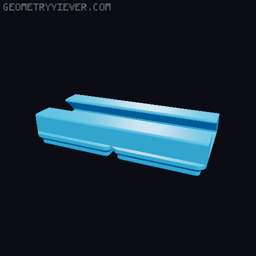 Easy Print Socket Rail System 3D model thumbnail