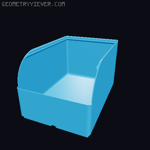 Gridfinity rouded bins collection all sizes 3D model thumbnail