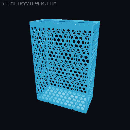 Gridfinity Hex Bins Light all sizes 3D model thumbnail