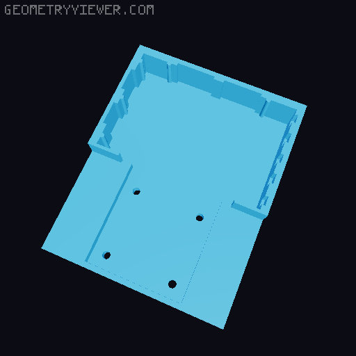 Robotic Arm with a base for components 3D model thumbnail