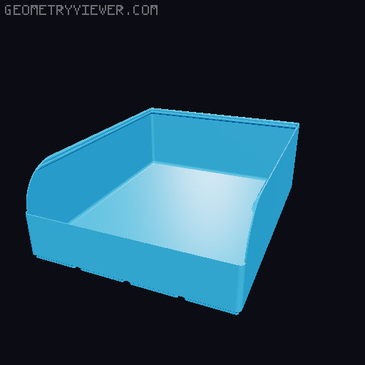 Gridfinity rouded bins collection all sizes 3D model thumbnail