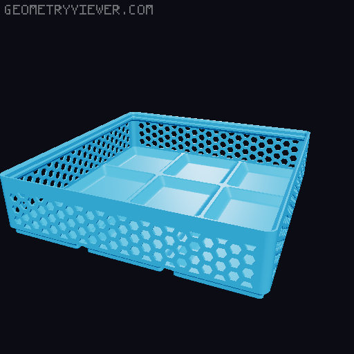 Gridfinity Hex Bins Light (rotated grid) all sizes 3D model thumbnail