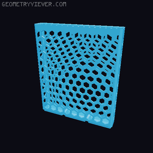 Gridfinity Hex Bins Light all sizes 3D model thumbnail