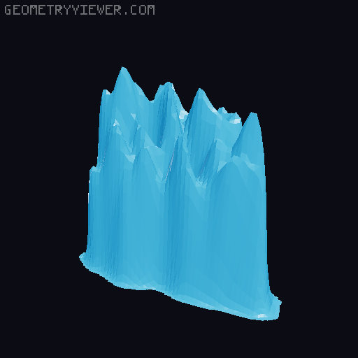 Topographic World Map 3D model thumbnail