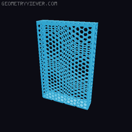 Gridfinity Hex Bins Light (rotated grid) all sizes 3D model thumbnail