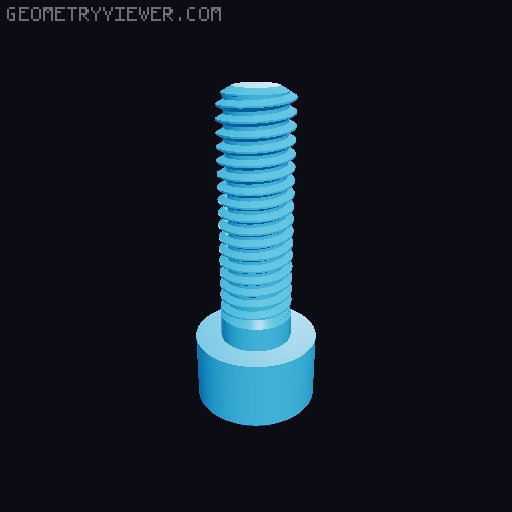 Hundreds of Metric Allen Screws with Cylindrical Head M2 up to M64 3D model thumbnail