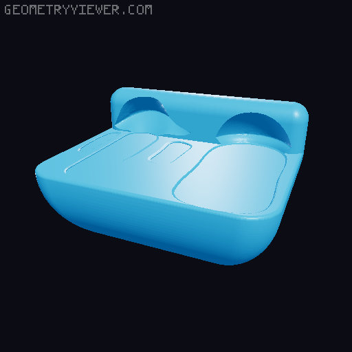 Logitech G Pro Wireless and MX Master 3S mouse stand 3D model thumbnail