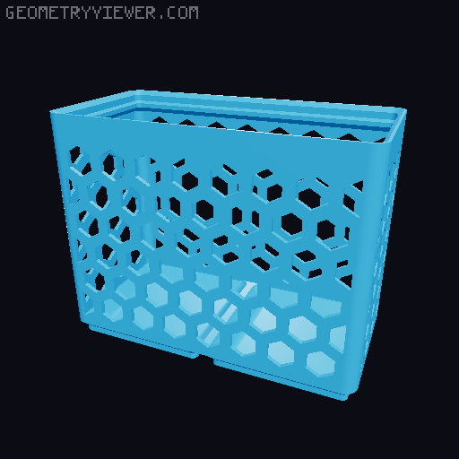 Gridfinity Hex Bins Light all sizes 3D model thumbnail