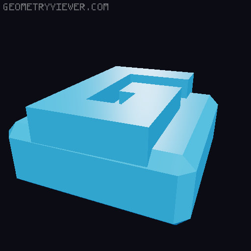 PrintABlok:WritersBloks interlocking letter blocks 3D model thumbnail