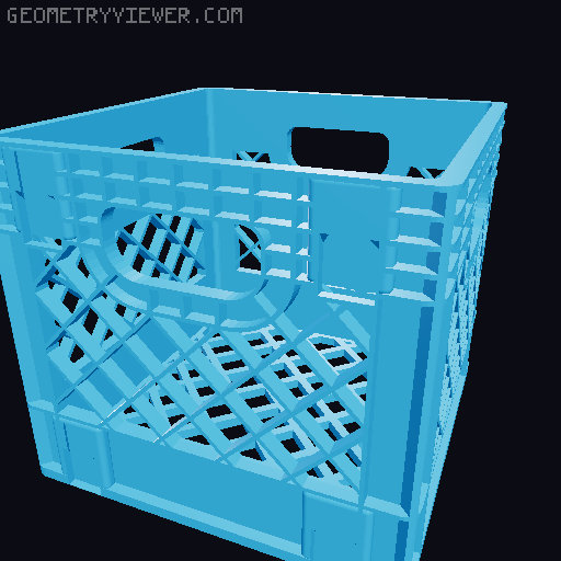 Milk Crate for Skadis - no supports 3D model thumbnail