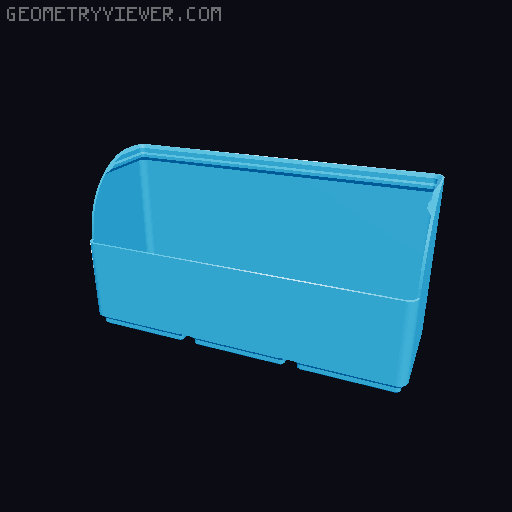 Gridfinity rouded bins collection all sizes 3D model thumbnail