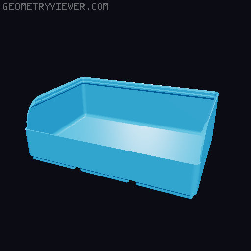 Gridfinity rouded bins collection all sizes 3D model thumbnail