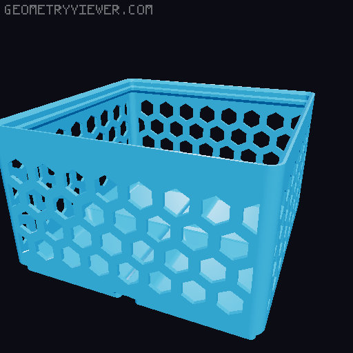 Gridfinity Hex Bins Light all sizes 3D model thumbnail