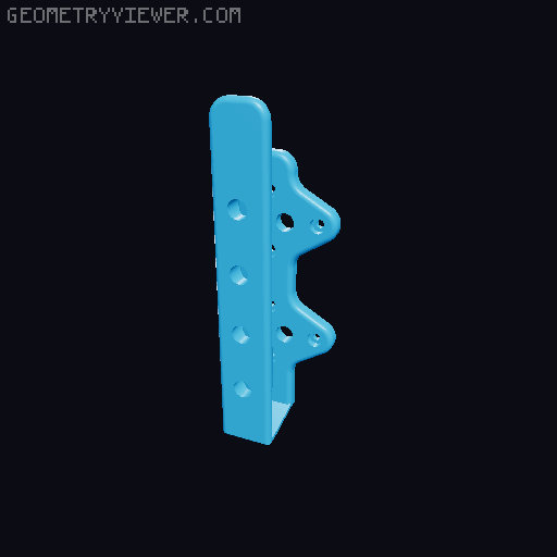 Rugged Underdesk Laptop Mount 3D model thumbnail