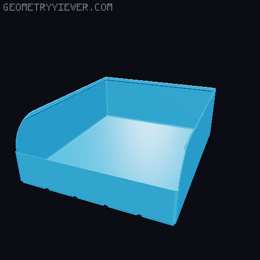 Gridfinity rouded bins collection all sizes 3D model thumbnail