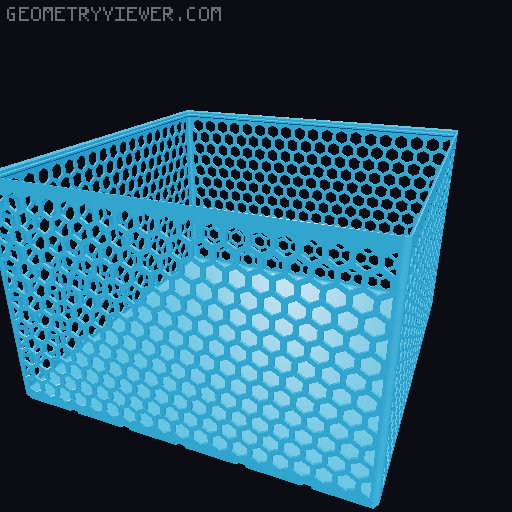 Gridfinity Hex Bins all sizes 3D model thumbnail