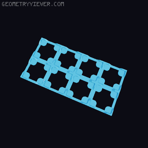 Thin Gridfinity Magnet Base - up to 12x12 3D model thumbnail