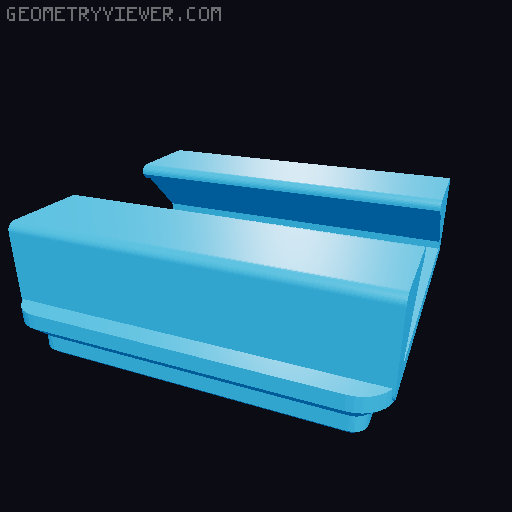 Easy Print Socket Rail System 3D model thumbnail