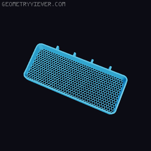 Bin for Ikea skadis - 564 models - hooks need support 3D model thumbnail