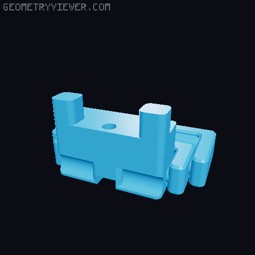 Sturdy Print-in-place Panel Latch for 2020 Extrusion - Voron Panel Clips 3D model thumbnail