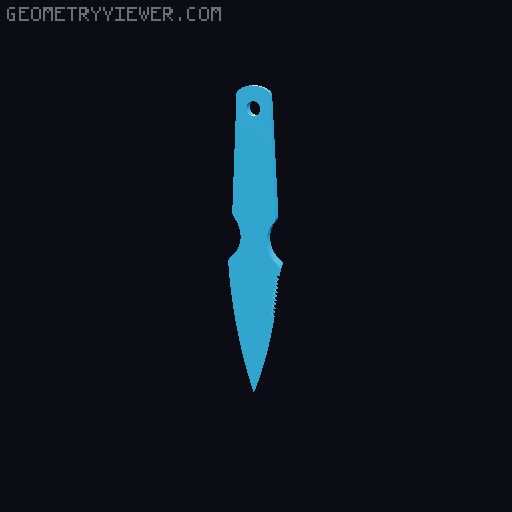 Letter and Package Opener Knife - Letter Opener 3D model thumbnail