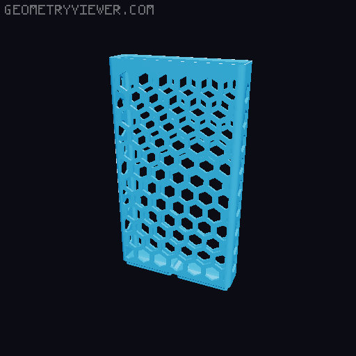Gridfinity Hex Bins Light all sizes 3D model thumbnail