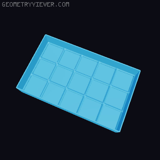 Gridfinity Drawer Chest Remix 3D model thumbnail